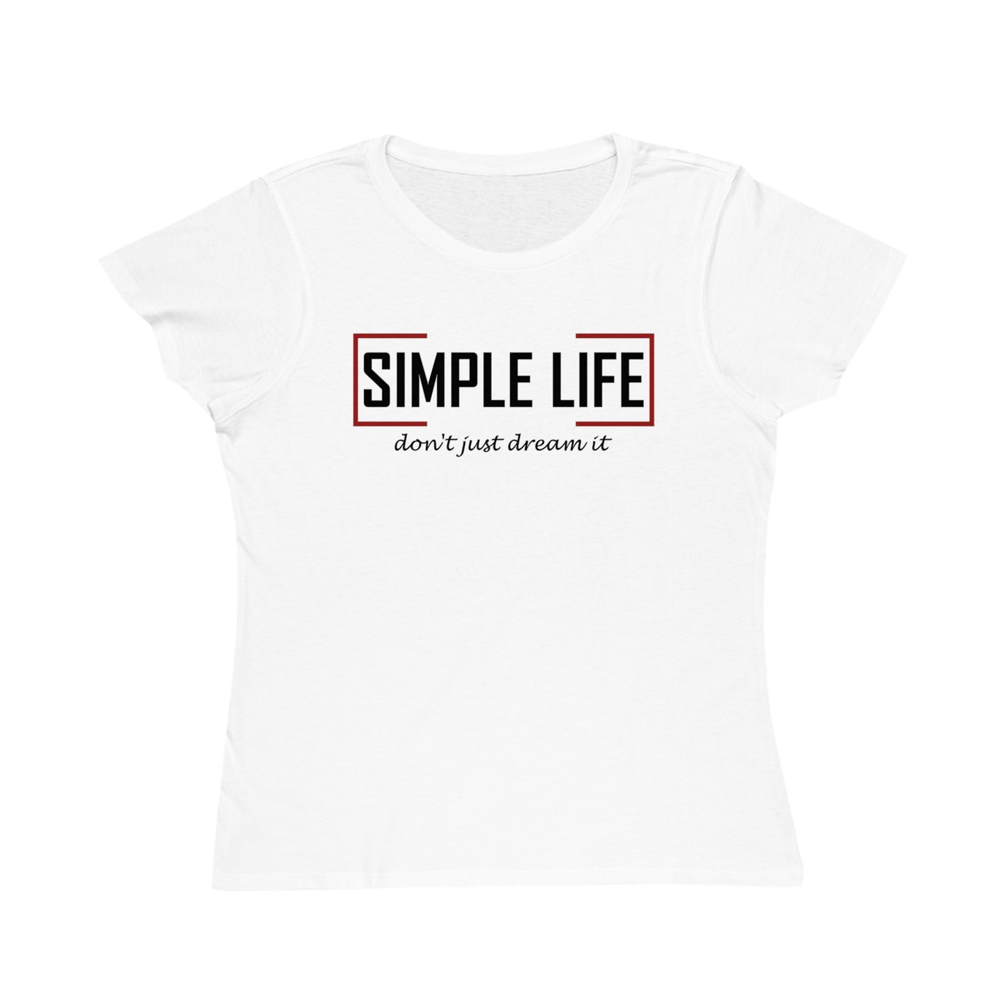 Women's Organic Ribbed T-Shirt don't just dream it (light colours)