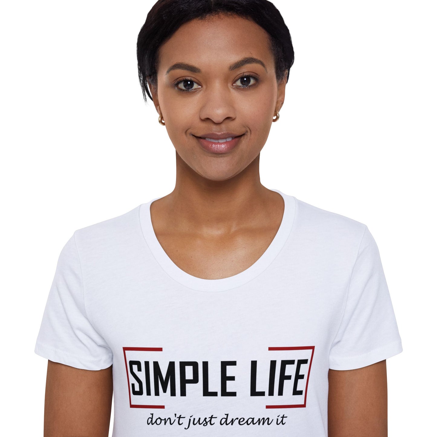 Women's Organic Short Sleeve T-Shirt don't just dream it (salt colour)