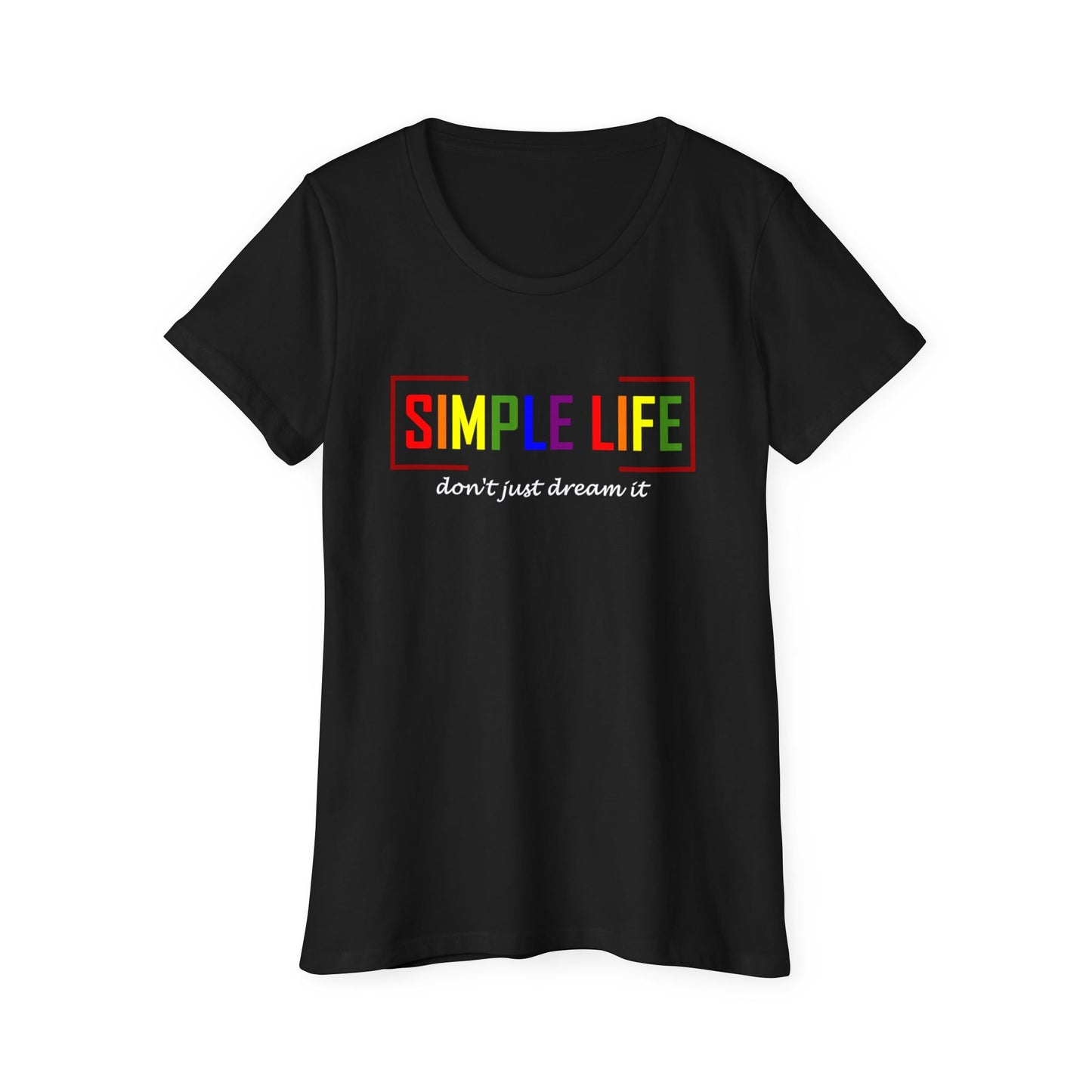Women's Organic Short Sleeve LGBTQ+ T-Shirt don't just dream it (dark colours)
