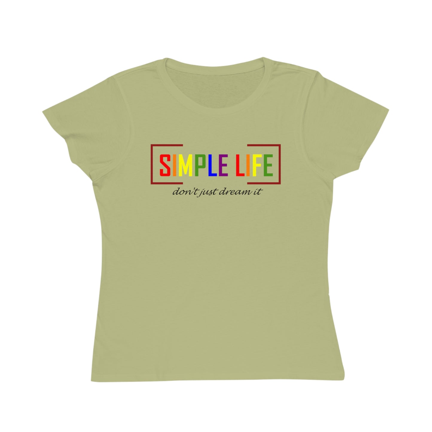 Women's Organic LGBTQ+ Ribbed T-Shirt don't just dream it (light colours)