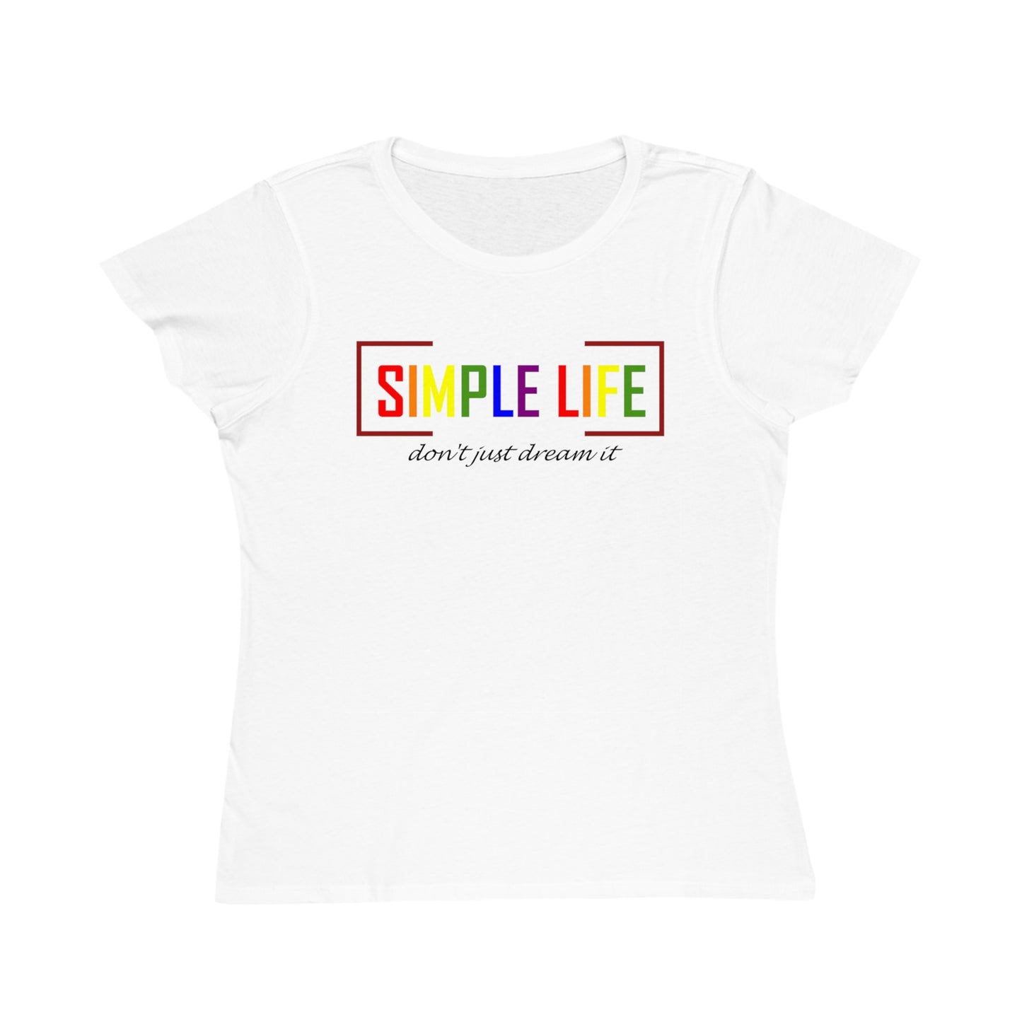 Women's Organic LGBTQ+ Ribbed T-Shirt don't just dream it (light colours)