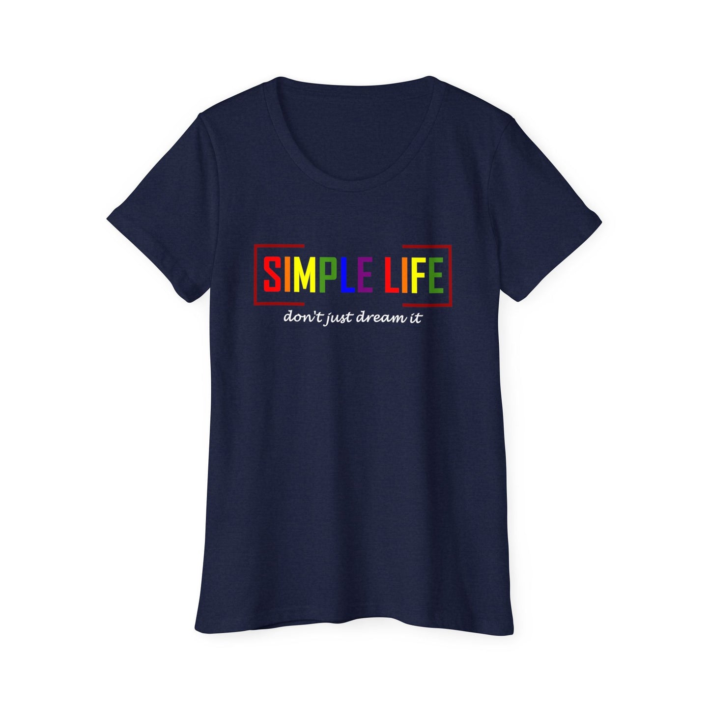 Women's Organic Short Sleeve LGBTQ+ T-Shirt don't just dream it (dark colours)