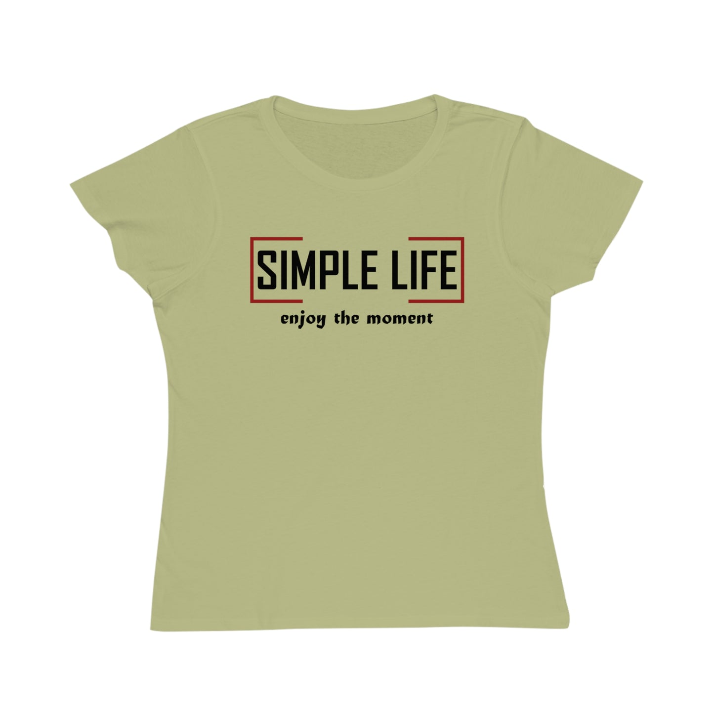 Women's Organic Ribbed T-Shirt enjoy the moment (light colours)
