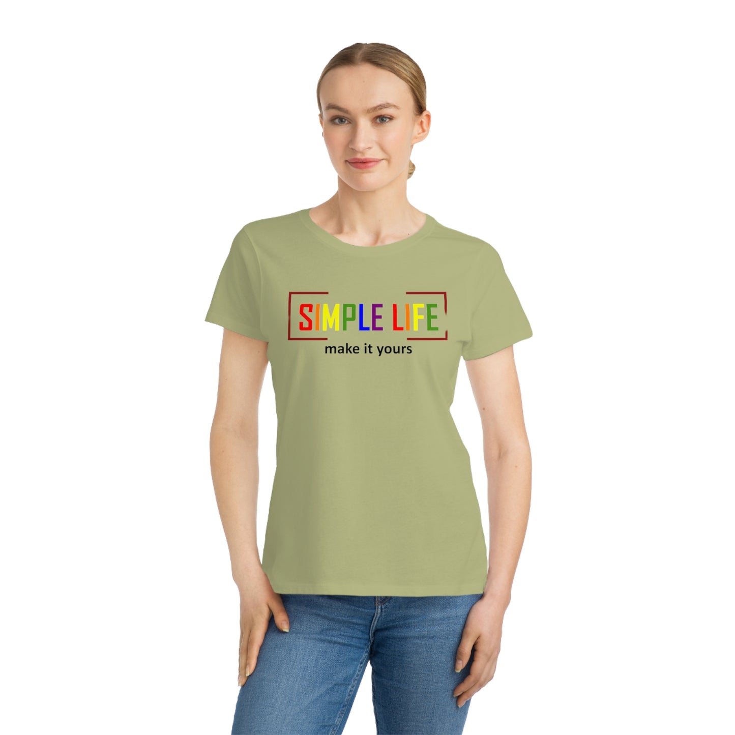 Women's Organic LGBTQ+ Ribbed T-Shirt make it yours (light colours)