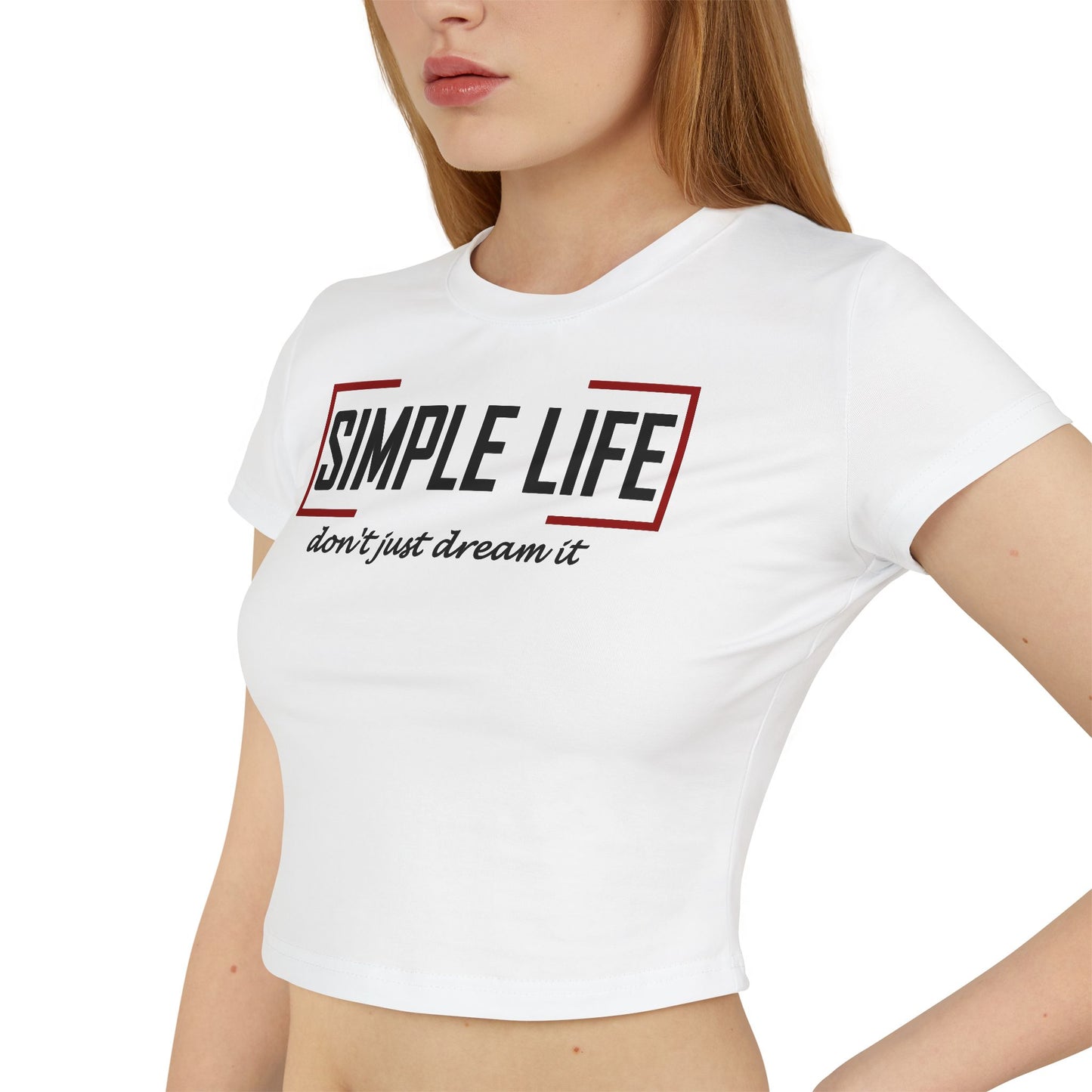 Women's Organic Baby Tee don't just dream it (light colours)