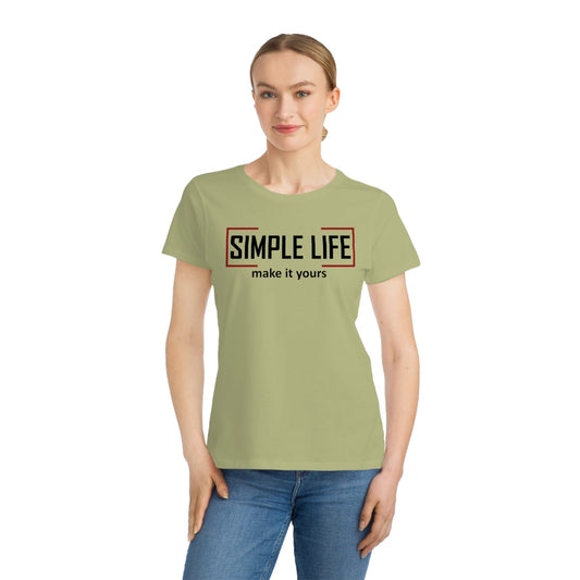 Women's Organic Ribbed T-Shirt (light colours)