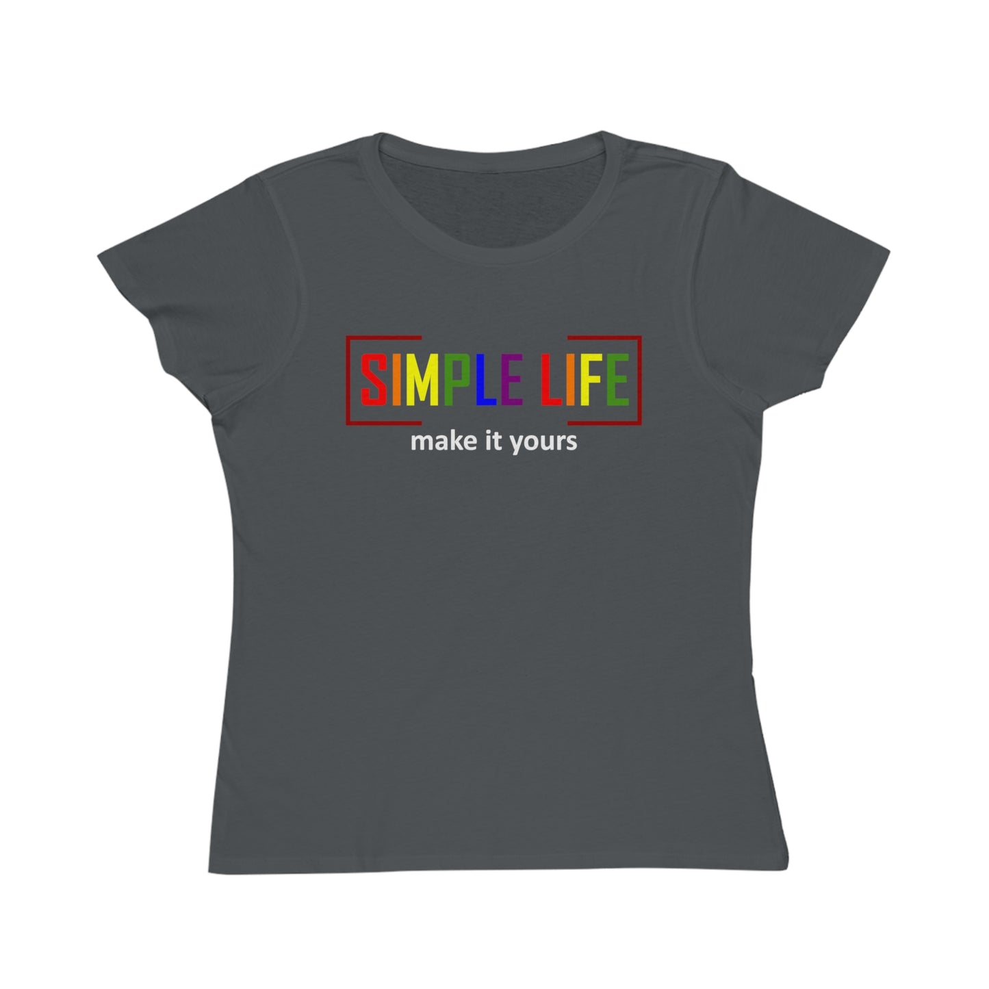 Women's Organic LGBTQ+ Ribbed T-Shirt (dark colours)