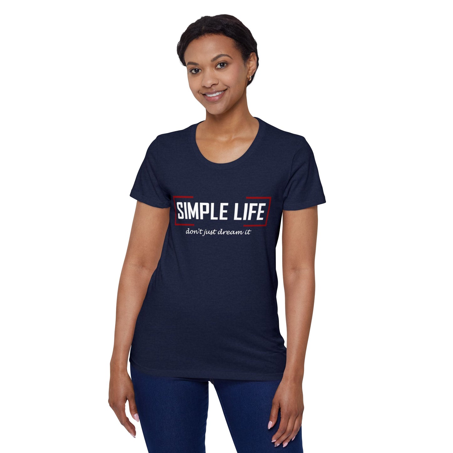 Women's Organic Short Sleeve T-Shirt don't just dream it (dark colours)