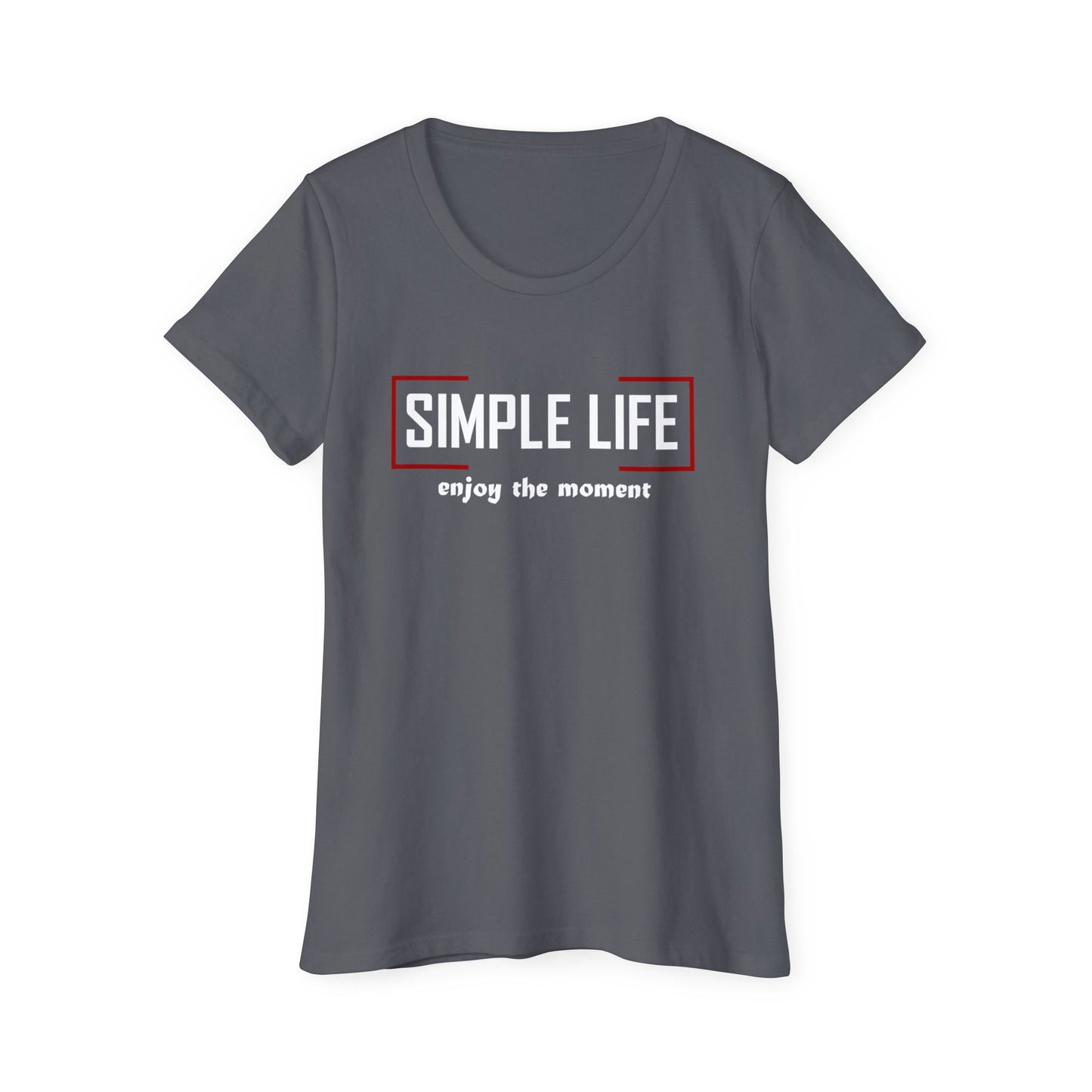 Women's Organic Short Sleeve T-Shirt enjoy the moment (dark colours)