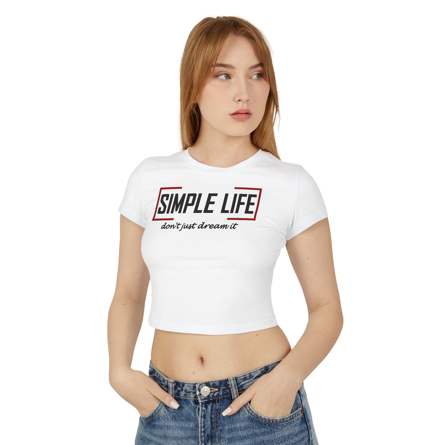 Women's Organic Baby Tee don't just dream it (light colours)