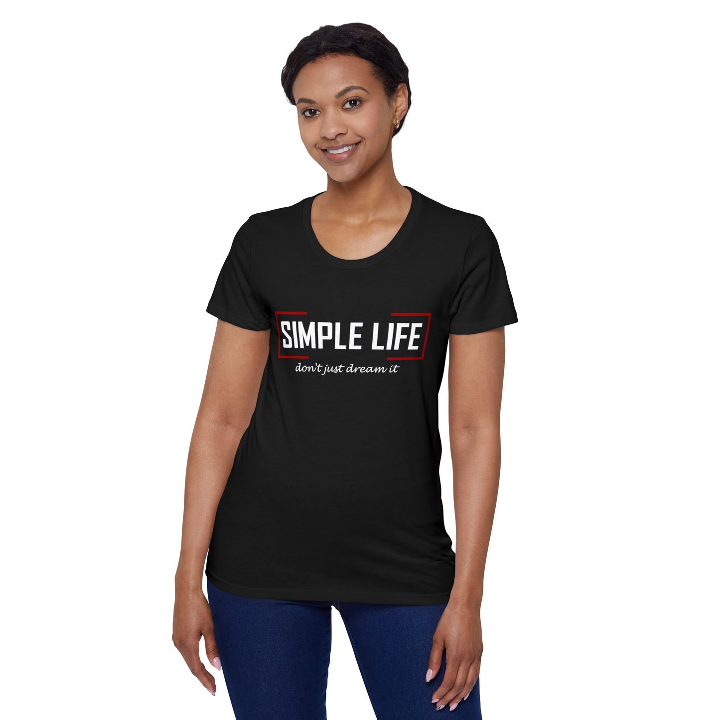 Women's Organic Short Sleeve T-Shirt don't just dream it (dark colours)