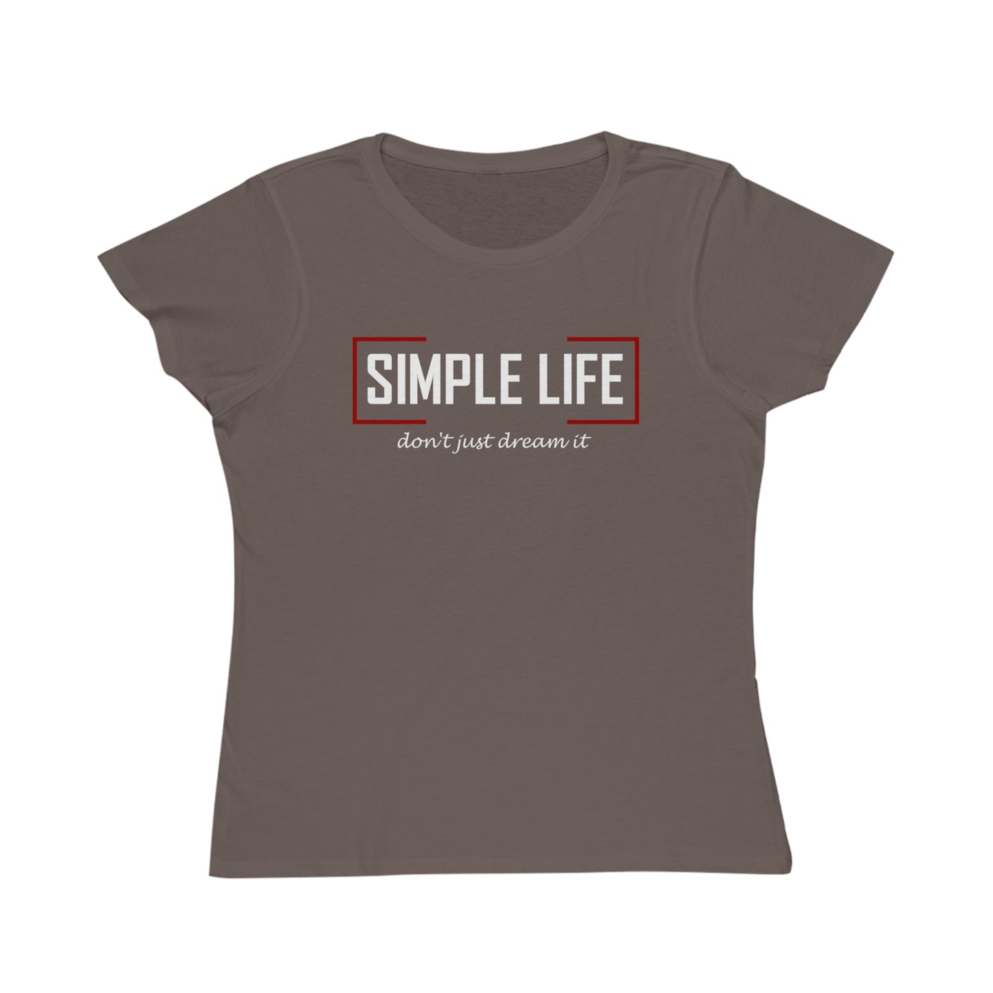 Women's Organic Ribbed T-Shirt don't just dream it (dark colours)
