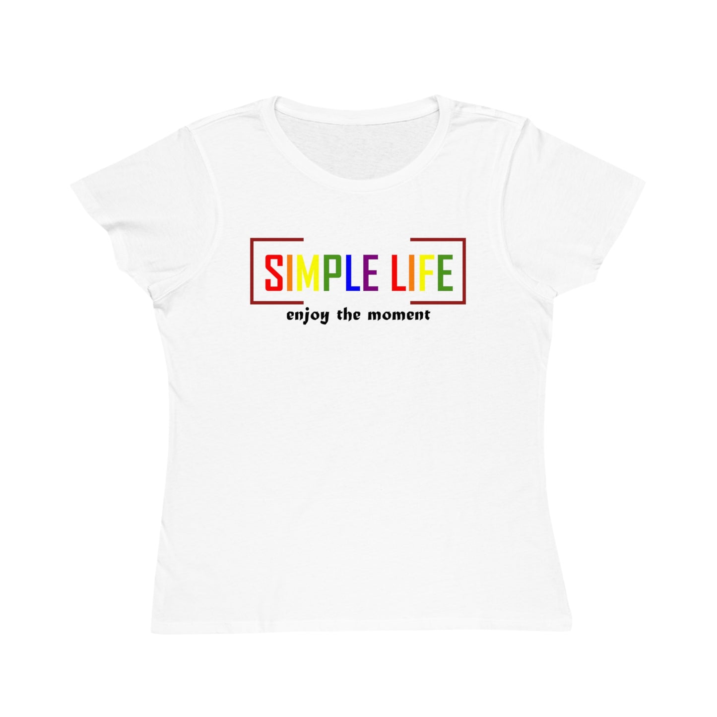 Women's Organic LGBTQ+ Ribbed T-Shirt enjoy the moment (light colours)