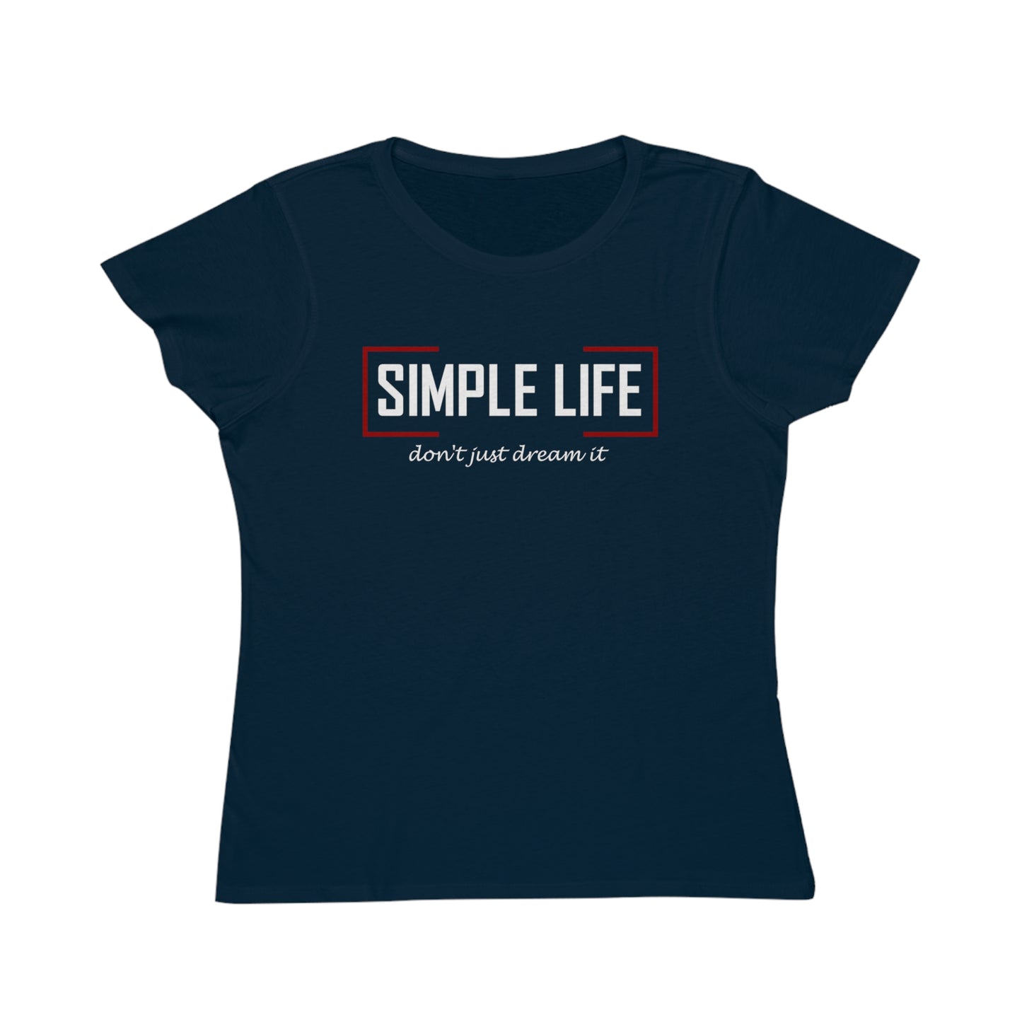 Women's Organic Ribbed T-Shirt don't just dream it (dark colours)