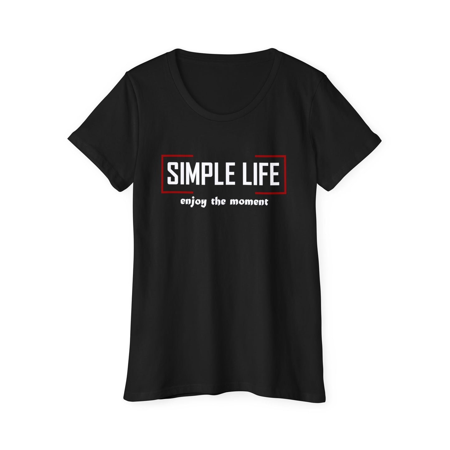 Women's Organic Short Sleeve T-Shirt enjoy the moment (dark colours)