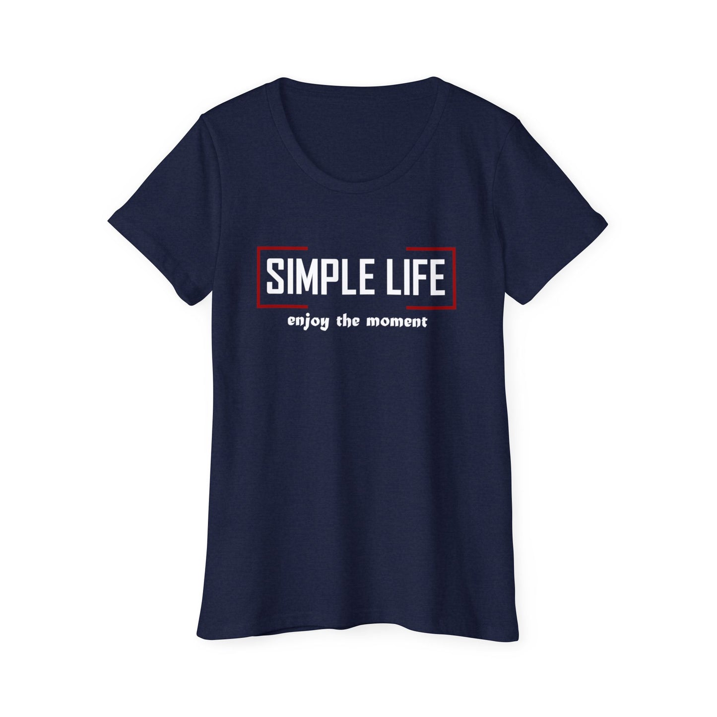Women's Organic Short Sleeve T-Shirt enjoy the moment (dark colours)