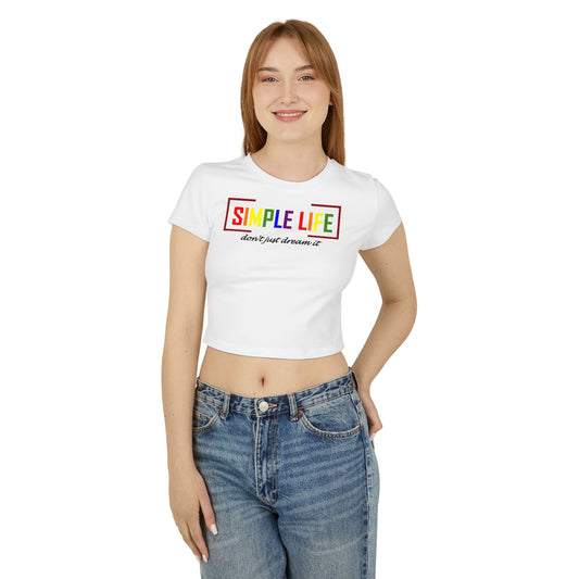 Women's Organic LGBTQ+ Baby Tee don't just dream it (light colours)