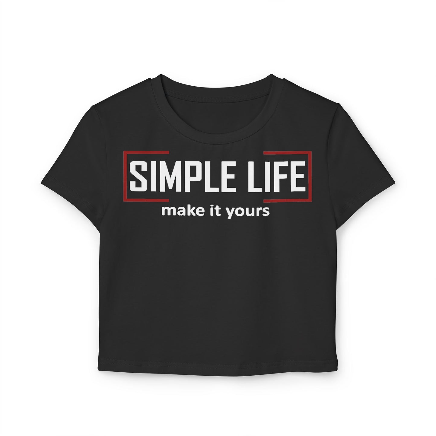 Women's Organic Baby Tee make it yours (black)