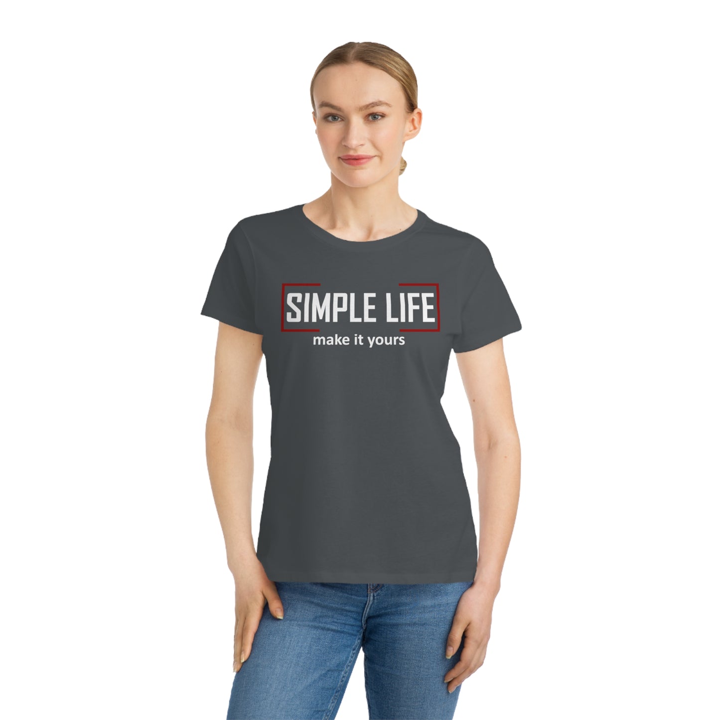 Women's Organic Ribbed T-Shirt make it yours (dark colours)