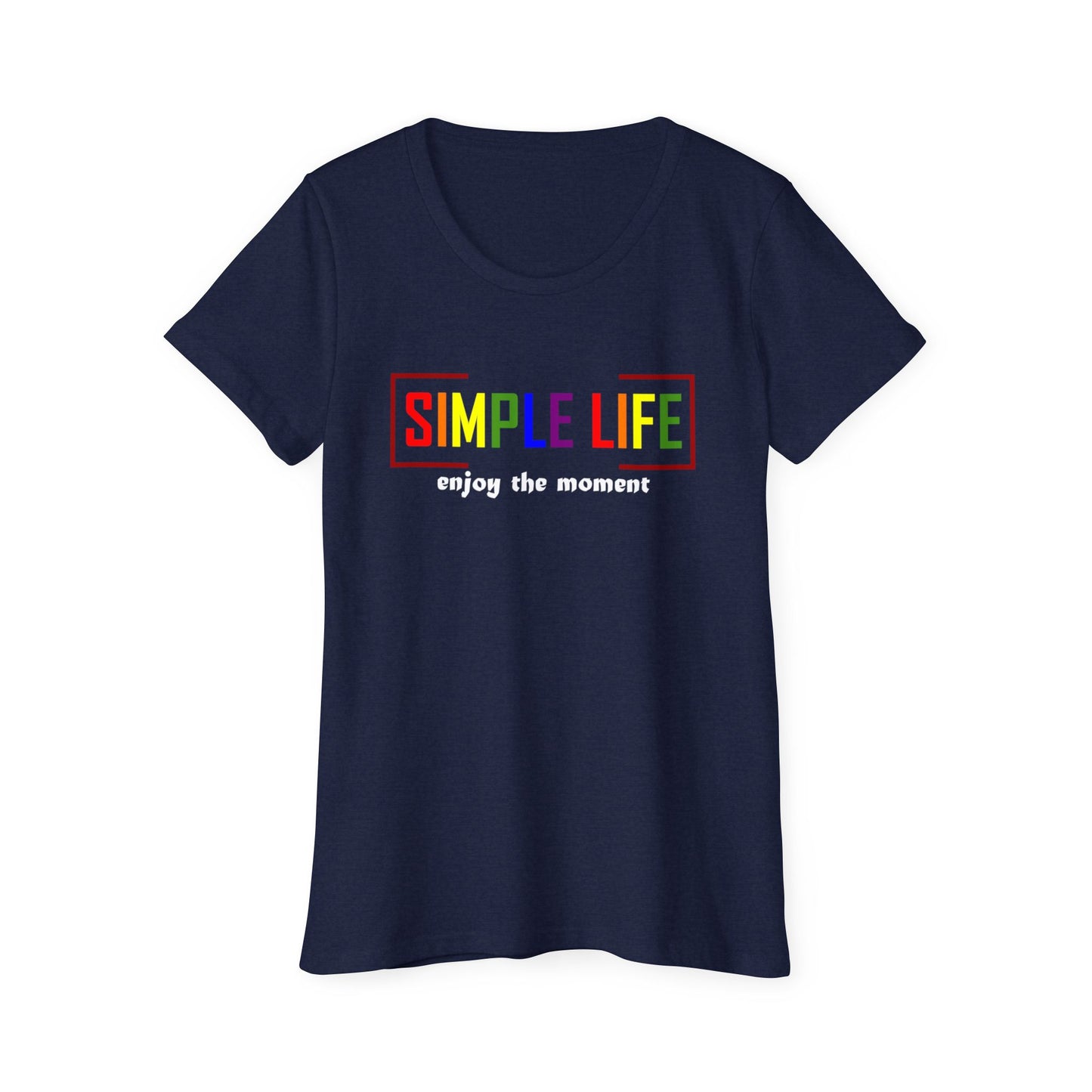 Women's Organic Short Sleeve LGBTQ+ T-Shirt enjoy the moment (dark colours)