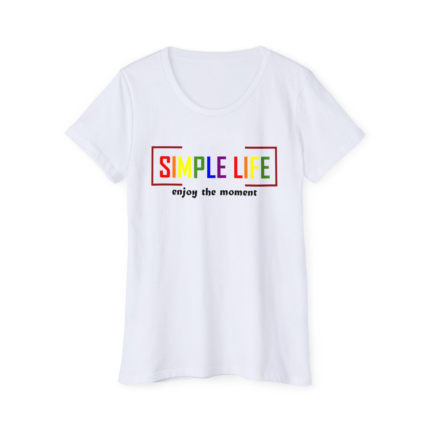 Women's Organic Short Sleeve LGBTQ+ T-Shirt enjoy the moment (salt colour)