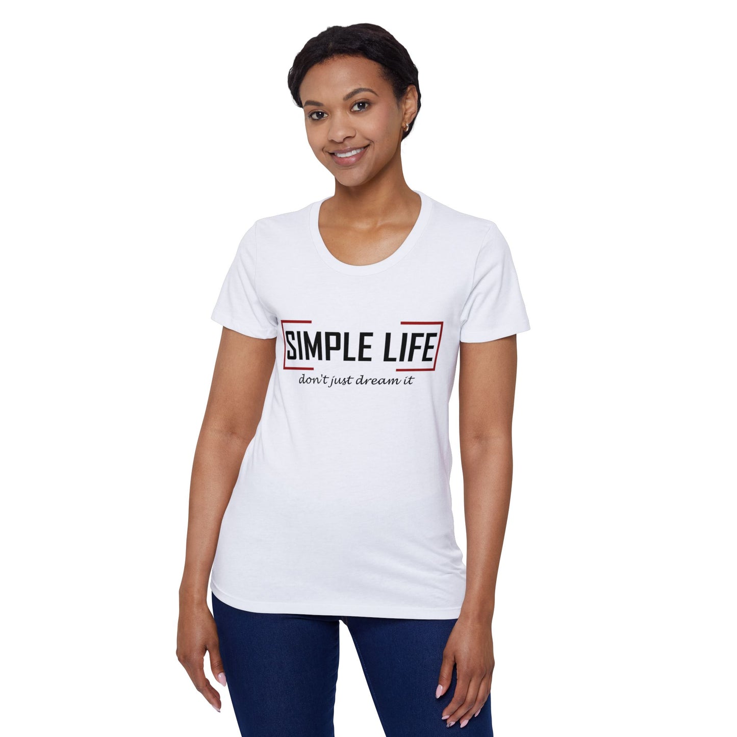 Women's Organic Short Sleeve T-Shirt don't just dream it (salt colour)