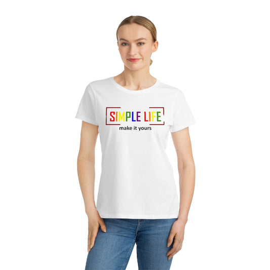 Women's Organic LGBTQ+ Ribbed T-Shirt (light colours)
