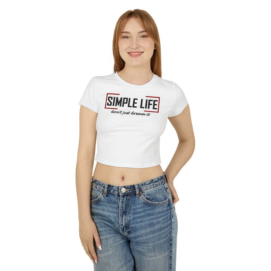 Women's Organic Baby Tee don't just dream it (light colours)