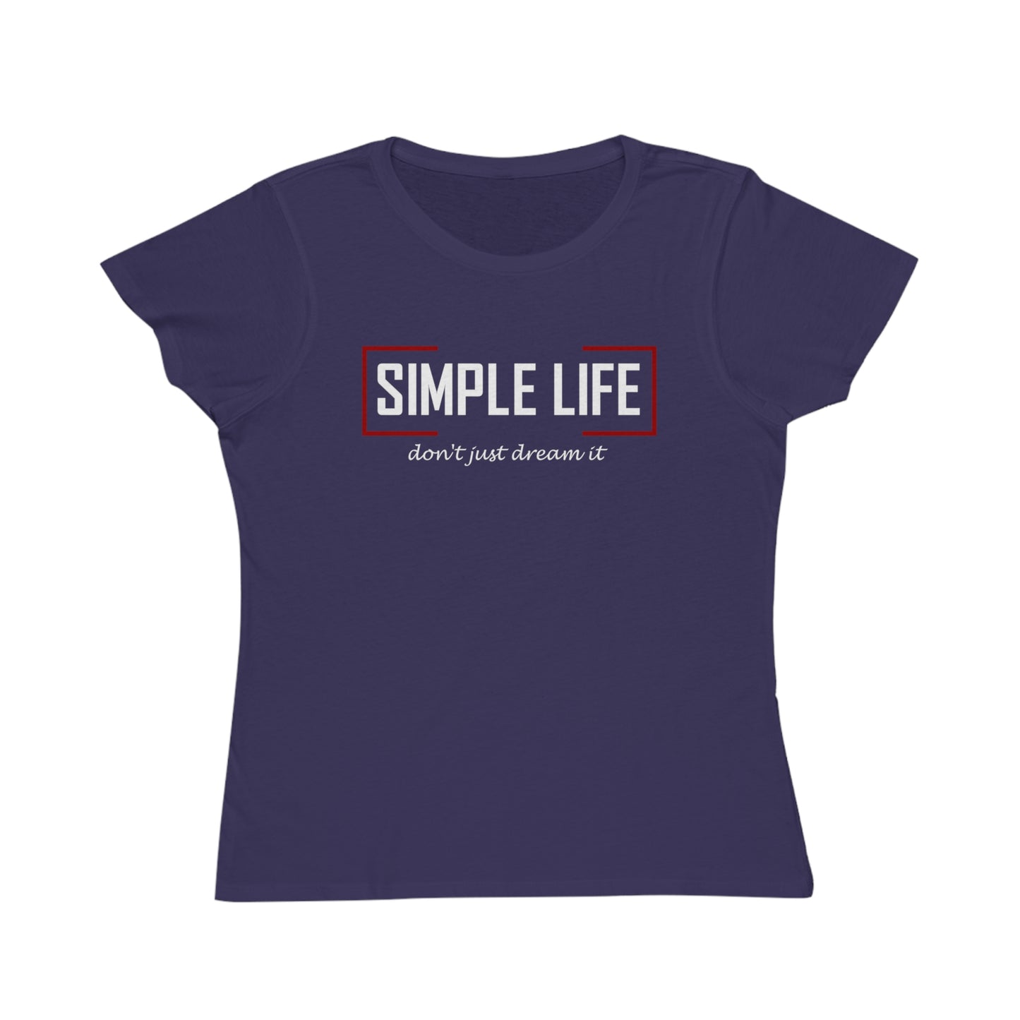 Women's Organic Ribbed T-Shirt don't just dream it (dark colours)