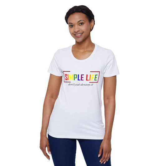 Women's Organic Short Sleeve LGBTQ+ T-Shirt don't just dream it (salt colour)