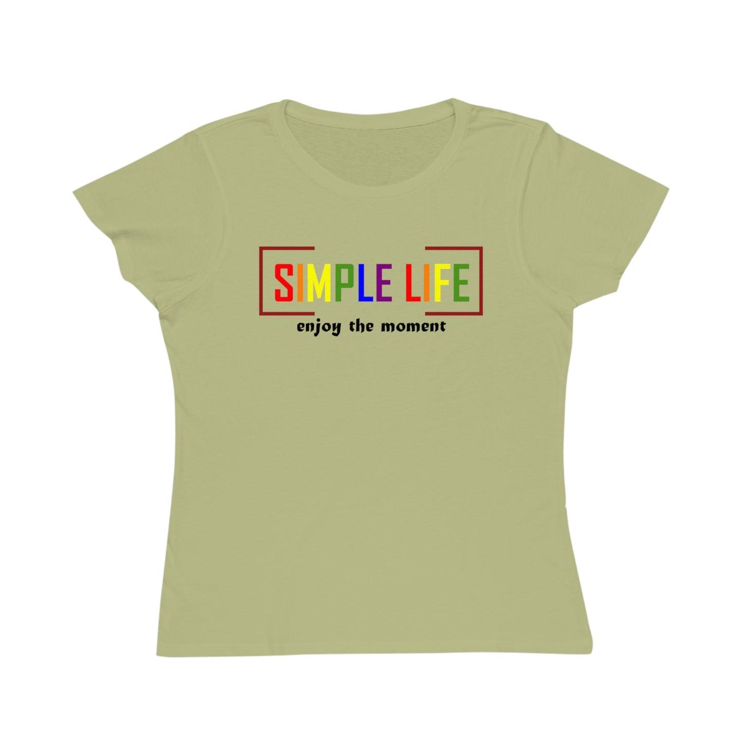 Women's Organic LGBTQ+ Ribbed T-Shirt enjoy the moment (light colours)