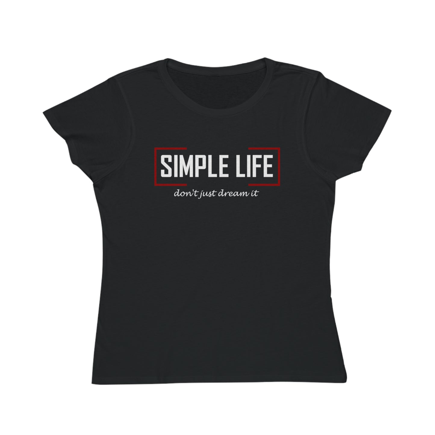 Women's Organic Ribbed T-Shirt don't just dream it (dark colours)