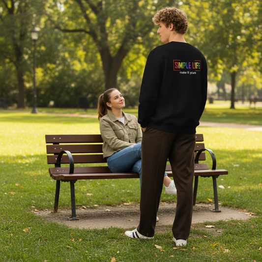 Men's Organic Mid-Waist LGBTQ+ make it yours Sweatshirt (dark colours)