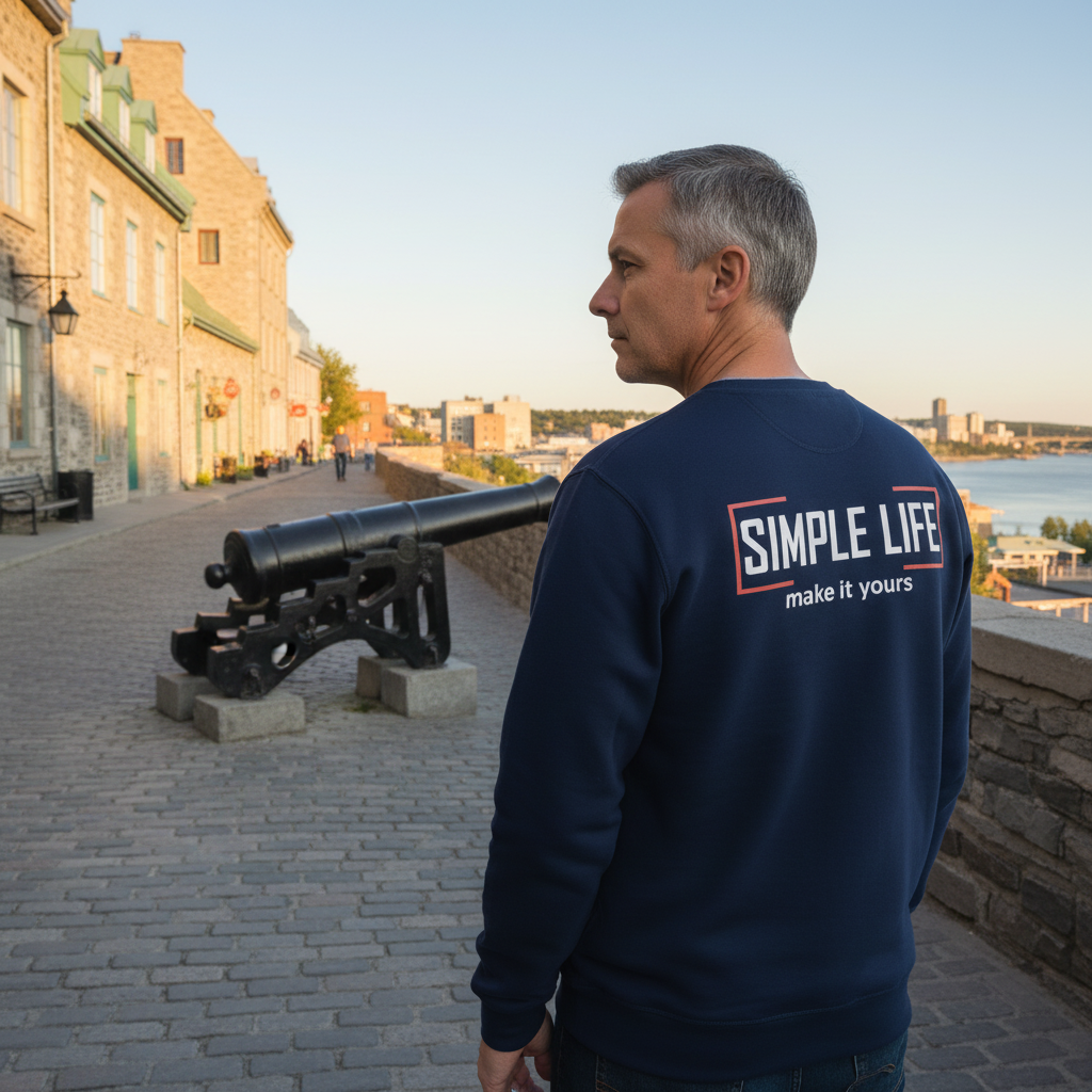 Men's Organic Mid-Waist make it yours Sweatshirt (dark colours)