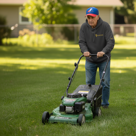 Men's Organic Mid-Weight - our brand logo - Hoodie (dark colours)
