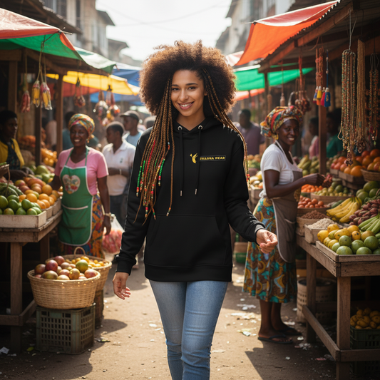 Women's Premium Eco -our brand logo - Hoodie (in black)