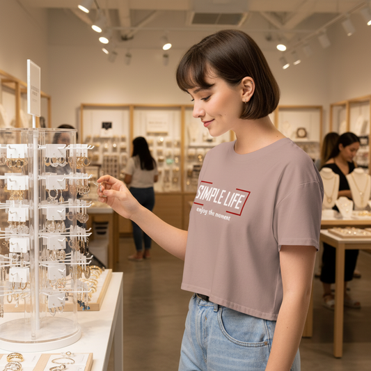 Women’s Crop Top (dark colours) enjoy the moment