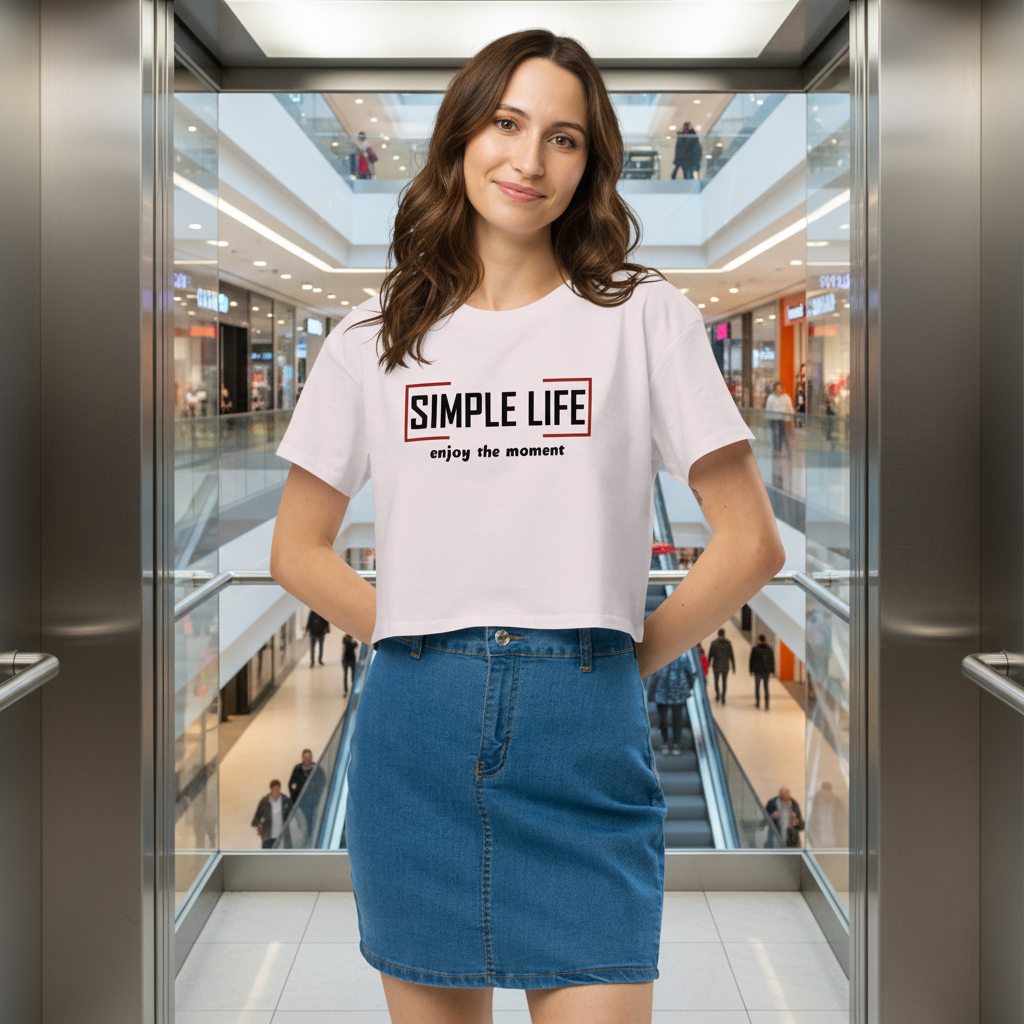 Women’s Crop Top (light colours) enjoy the moment