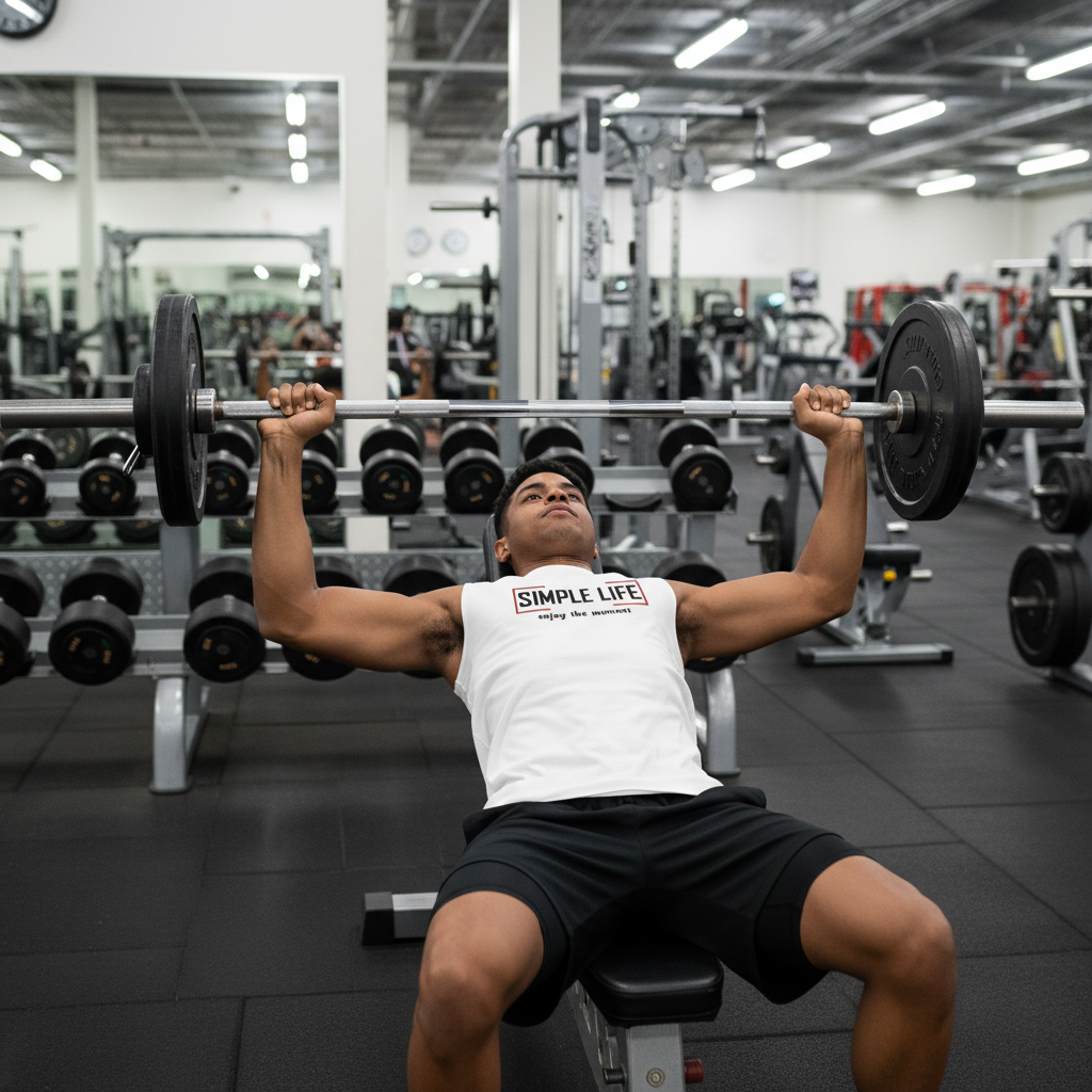Men's Muscle Shirt (white) enjoy the moment