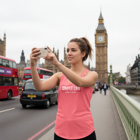 Women’s Fitted Racerback Tank Top (dark colours) make it yours