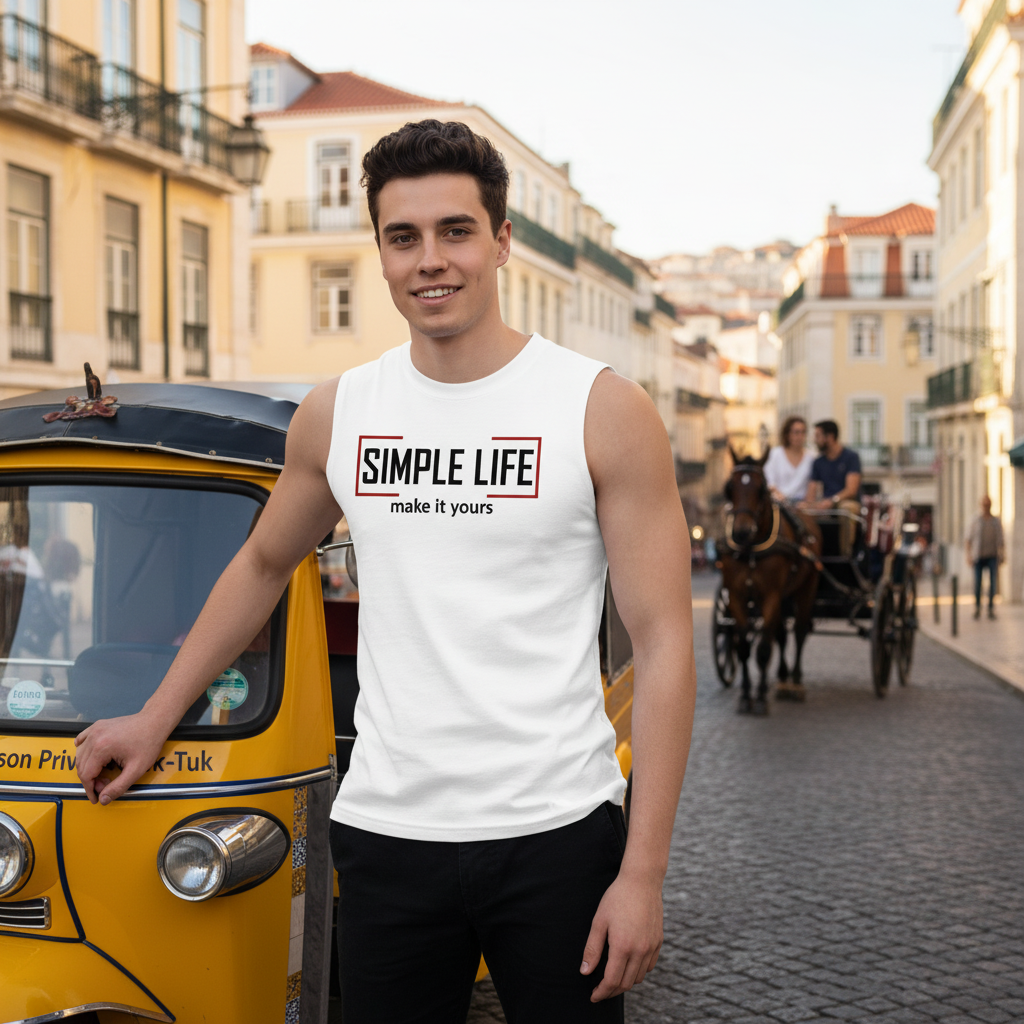 Men's Muscle Shirt (white) make it yours