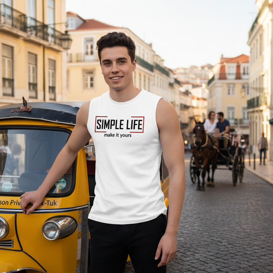 Men's Muscle Shirt (white) make it yours