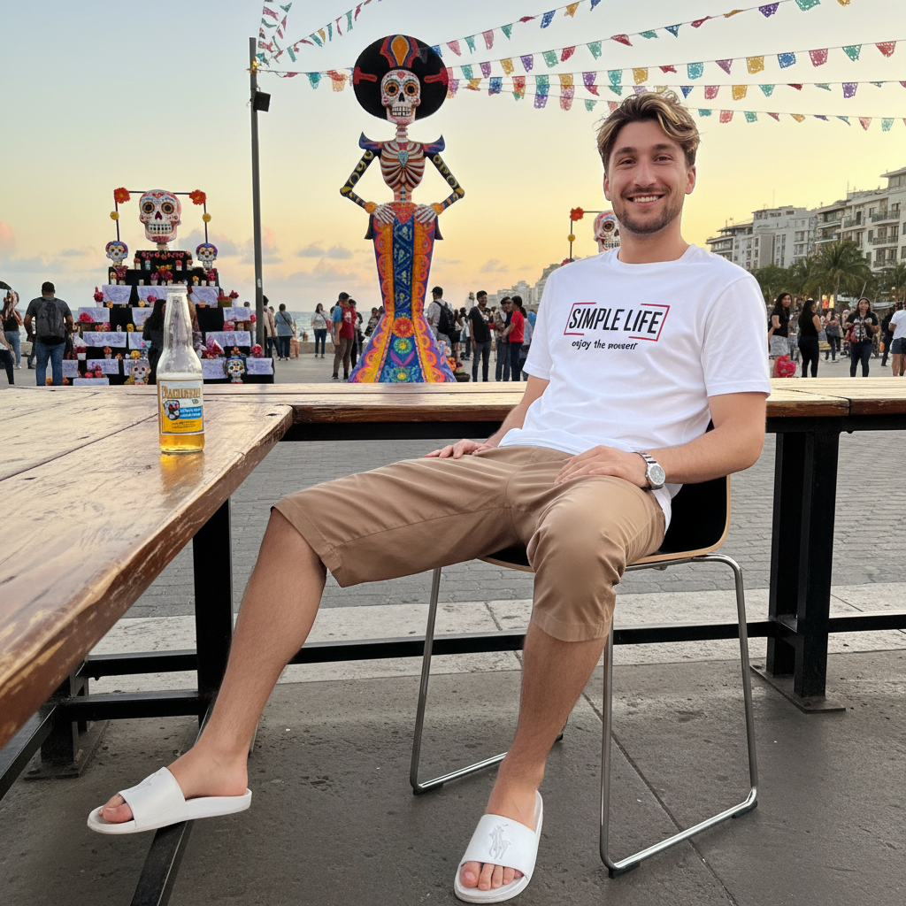 Short-Sleeve Men's T-Shirt enjoy the moment