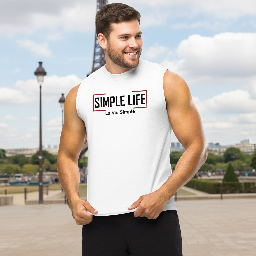 Men's Muscle Shirt (white) La Vie Simple