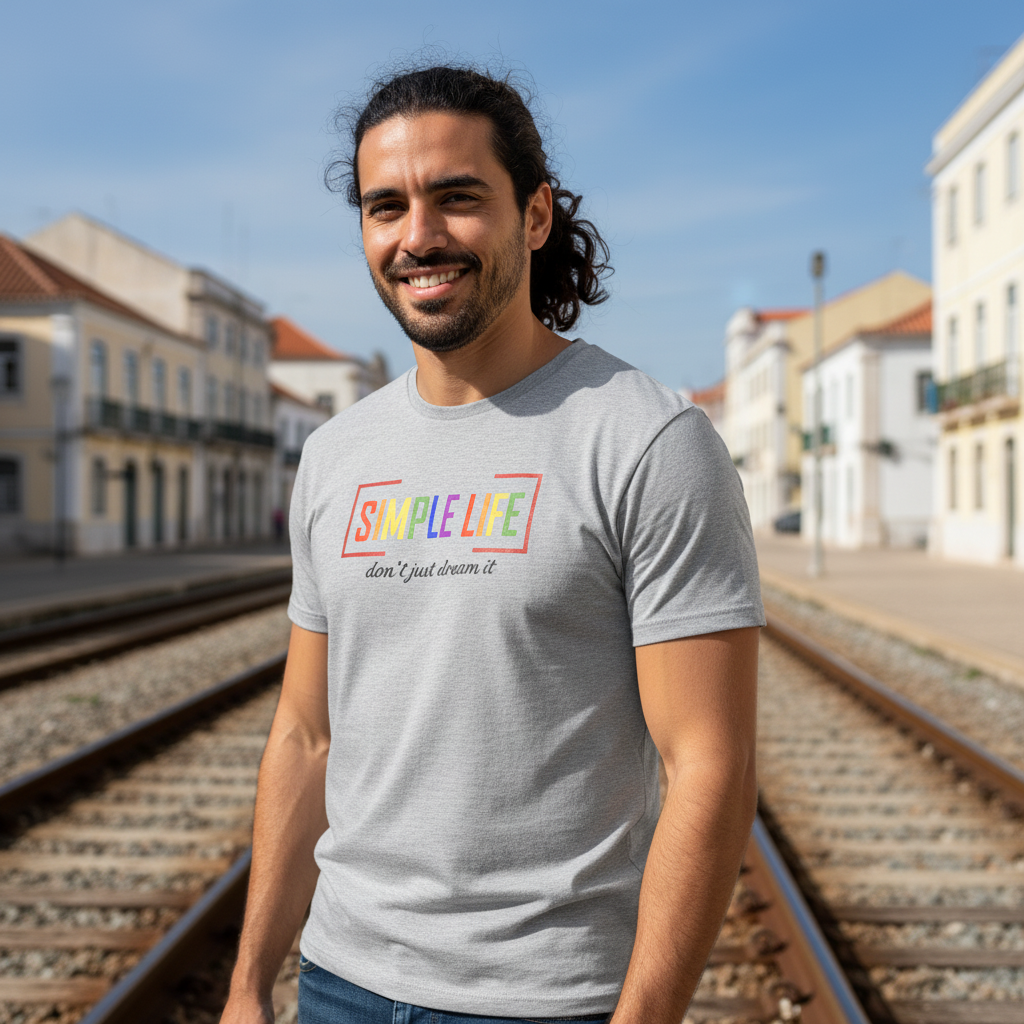 Men's Organic Mid-Light LGBTQ+ T-Shirt don't just dream it (light colours)