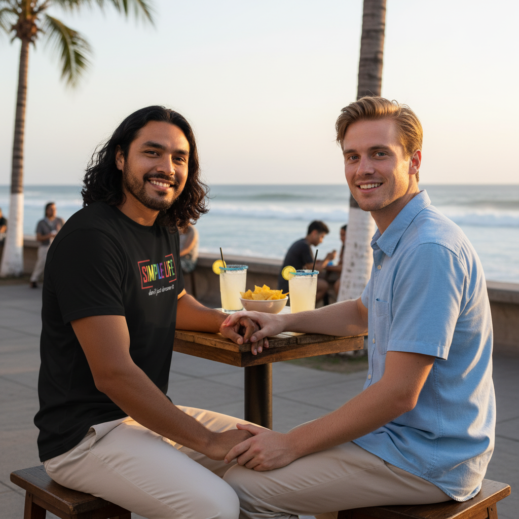 Men's Organic Mid-Light LGBTQ+ T-Shirt don't just dream it (dark colours)