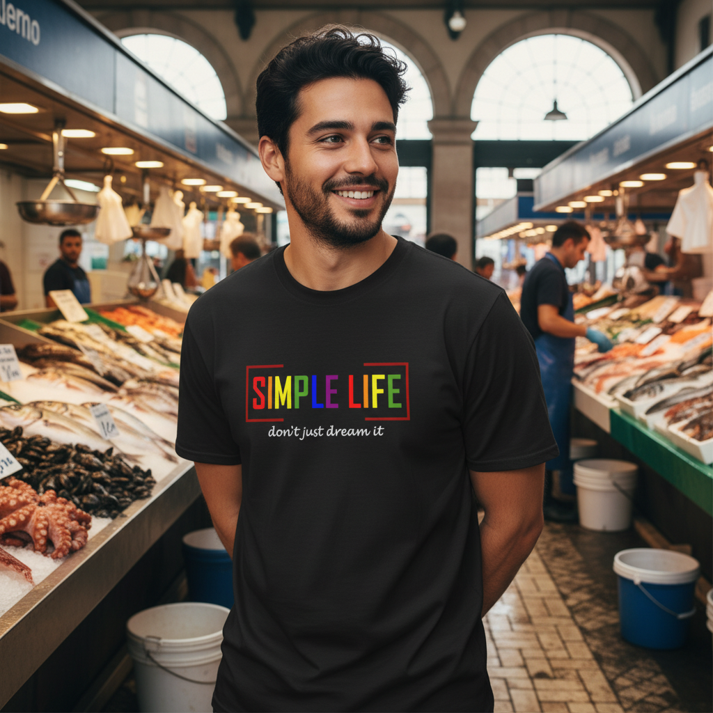 Short-Sleeve Men's LGBTQ+ T-Shirt don't just dream it