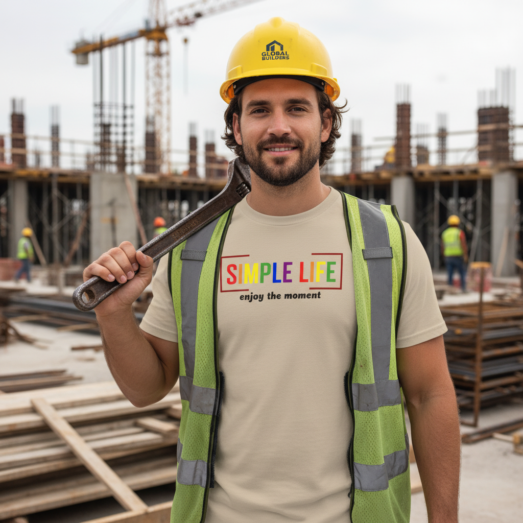 Men's Organic Mid-Light LGBTQ+ T-Shirt enjoy the moment (light colours)