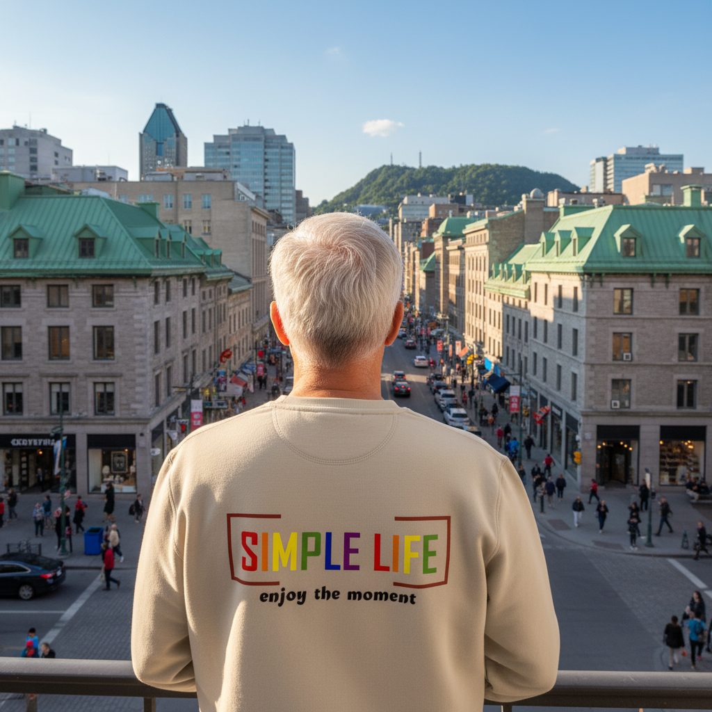 Men's Organic Mid-Weight LGBTQ+ Sweatshirt enjoy the moment (light colours)