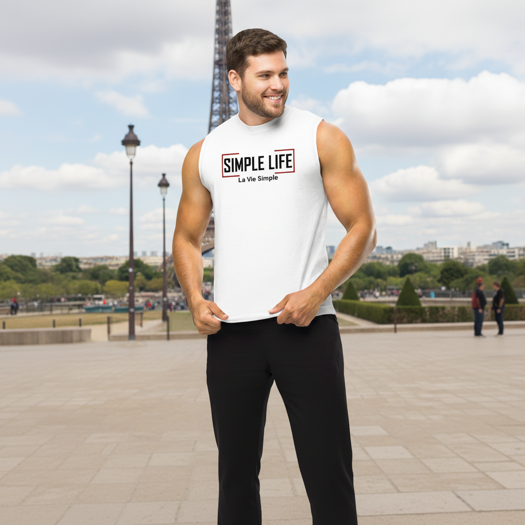 Men's Muscle Shirt (white) La Vie Simple